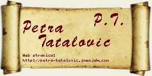 Petra Tatalović vizit kartica